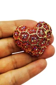 Kırmızı Kristal Kalp Broş thumbnail 1
