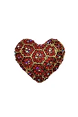 Kırmızı Kristal Kalp Broş thumbnail 3
