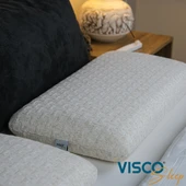 Visco Yastık Ergonomik Yastık Uzun Klasik Norma Doğal Keten Kılıflı 80x40x12 cm - 4