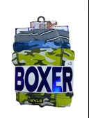 Star 106 Desenli Pamuklu Kemer Likralı 3'lü Boxer - 7