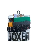 Star 105 Desenli Jakar Erkek 3'lü Kemer Boxer thumbnail 1
