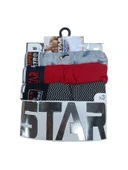 Star 105 Desenli Jakar Erkek 3'lü Kemer Boxer thumbnail 5