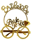 BrideToBeYazılıTaçveBrideToBeYazılıGözlükSetiAltınRenk thumbnail 1