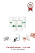 Torima Yapışkanlı Beyaz 1Paket (5Adet) Termal Rulo Kağıt Etiket Sticker Tüm Mini Makinalara Uyumlu - 1