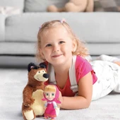 Masha ile Koca Ayı 20 Cm Peluş 12 Cm Bebek MHA21000 - 8