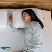 Visco Yastık Ergonomik Yastık Yüksek Visco Yastık Risus Doğal Viskon Kılıflı Yastık 60x40x15 cm - 3