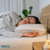 Visco Yastık Ergonomik Yastık Yüksek Visco Yastık Risus Doğal Viskon Kılıflı Yastık 60x40x15 cm - 4