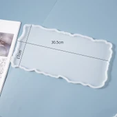 EPOKSİ REÇİNE SİLİKON KALIP İTHAL DALGALI KÜÇÜK DİKDÖRTGEN TEPSİ SİLİKON KALIP HB140215-0015 - 1