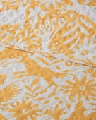 English Home Folk Jungle Tek Kişilik Çok Amaçlı Örtü Sarı - 2