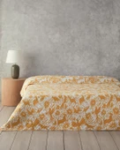 English Home Folk Jungle Tek Kişilik Çok Amaçlı Örtü Sarı - 1