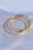 316L Çelik Gold Renk  Ajda Model Kadın 60 mm Bilezik - TJ-BB5360 - 1