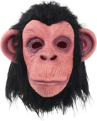 Siyah Saçlı Kafaya Tam Geçmeli LateŞempanze Maskesi - LateMaymun Orangutan Goril Maske Et Maske - 2