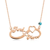 Gümüş Rose İsimli Sonsuzluk Kolye - 1