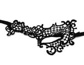 Siyah Renk Dantel Kesim Dantel İşlemeli Balo Parti Maskesi 13 No thumbnail 3