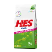HES Matik Toz Çamaşır Deterjanı 9KG Beyazlar ve Renkliler Tüm Çamaşırlar (72 Yıkama) - 1