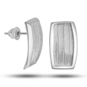 Gümüş Trabzon Hasır Kadın Küpe - 1