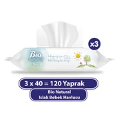Sleepy Bio Natural Islak Havlu Mendil 3x40 120 Yaprak - 6
