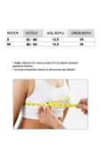 Kare Yaka Mavi Renk Fitilli Kısa Kollu Slim Fit Crop Top Bluz - 7