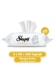 Sleepy Ekstra Islak Havlu Mendil 5x90 450 Yaprak - 2