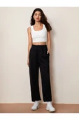 U Yaka Askılı Beyaz Renk Fitilli Crop Top Büstiyer - 4