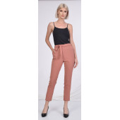 BAYAN BELİ LASTİKLİ CEPLİ YAZLIK PANTOLON SORALLİNE 1696 GÜL KURUSU - 3