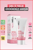 New Well Ton Eşitleyici yüksek Koruma Etkili Spf50+ Aydınlatıcı Pembe Yüz Güneş Kremi 50 Ml thumbnail 2