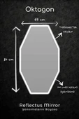 Reflectus Oktagon Beyaz Led Ayna 80x45 cm Dekoratif Banyo Led Aydınlatmalı Ayna - 1