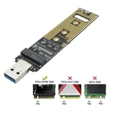 4767 M.2 NVME SSD To USB 3.0 Pci-e Express M-Key Çevirici Dönüştürücü Adaptör Kutusu içi - 6