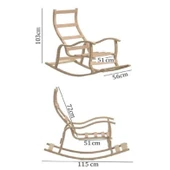 Reyo Home Indigo Gri Krem Sallanan Sandalye Dinlenme,emzirme,tv,okuma,koltuğu Berjer thumbnail 7