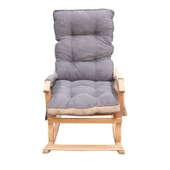 Reyo Home Indigo Gri Krem Sallanan Sandalye Dinlenme,emzirme,tv,okuma,koltuğu Berjer thumbnail 6