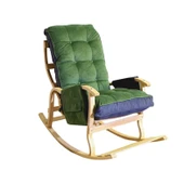 Reyo Home Indigo Yeşil Füme Sallanan Sandalye Dinlenme,emzirme,tv,okuma,koltuğu Berjer thumbnail 1