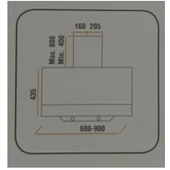Alveus ALV F17 PB 60 cm Siyah Cam Duvar Tipi Ankastre Davlumbaz - 5