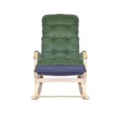 Reyo Home Sultan Lüx Ahşap Çift Minderli Sallanan Sandalye Md-22967 - 2