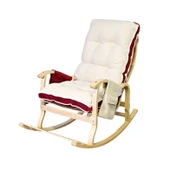 Reyo Home Sultan Lüx Ahşap Çift Minderli Sallanan Sandalye Md-22966 - 2