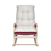 Reyo Home Sultan Lüx Ahşap Çift Minderli Sallanan Sandalye Md-22966 - 3