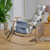 Reyo Home Lidya Lüks Çift Minderli Sallanan Sandalye Tv Koltuğu - 3