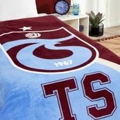Taç Taraftar Lisanslı Tek Kişilik Battaniye (160x220)-TRABZONSPOR LOGO - 2