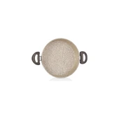 FALEZ CREAMY GRANİTEC 24 CM KISA GRANİT TENCERE KARNIYARIK - 4