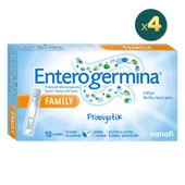 Enterogermina Family Probiyotik Mikroorganizma İçeren Takviye Edici Gıda 10 Flakon 4 Adet - 1
