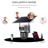 QASUL Yeni Tasarım 4G Sim kart 12MP WIFI Güneş Enerjili Kamera Açık Kablosuz 8K İki Yönlü Ses Geniş Açı - 7