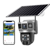 QASUL Yeni Tasarım 4G Sim kart 12MP WIFI Güneş Enerjili Kamera Açık Kablosuz 8K İki Yönlü Ses Geniş Açı - 1