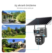 QASUL Yeni Tasarım 4G Sim kart 12MP WIFI Güneş Enerjili Kamera Açık Kablosuz 8K İki Yönlü Ses Geniş Açı - 5