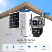 QASUL Yeni Tasarım 4G Sim kart 12MP WIFI Güneş Enerjili Kamera Açık Kablosuz 8K İki Yönlü Ses Geniş Açı - 2