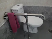YENİ T ENGELLİ TUTUNMA BARI BANYO WC PASLANMAZ MAT SATİNE YÜZEYLİ - 1