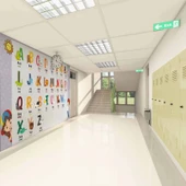 İngilizce Harfler Okul Duvar Kağıdı Baskı - 1