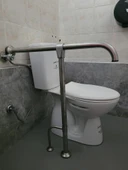 YENİ T ENGELLİ TUTUNMA BARI BANYO WC PASLANMAZ MAT SATİNE YÜZEYLİ - 4