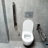 Engelli Tutunma Barı Tuvalet Kağıtlıklı Banyo WC Küvet Paslanmaz - 6