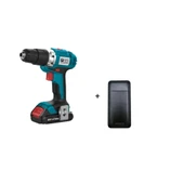 Catpower CAT5150 20 V 2.0 Ah Li-ion Çift Akülü Vidalama Makinesi  + Akdeniz Taşınabilir Şarj Cihazı (Model: S125Q) - 1