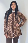 0001 Uzun Leopar Desenli Hırka - 1