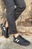 Logan Siyah Beyaz Ortopedik Günlük Garantili Yürüyüş Koşu Sneaker Spor Ayakkabı LOGAN-7039 - 1